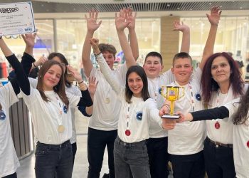 Прво место освои тимот од ОУ „Никола Карев“ на Државното првенство по роботика во Скопје