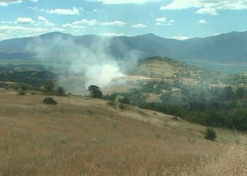 Гореше депонијата кај Бели, од „Водовод“ информираат дека пожарот е подметнат